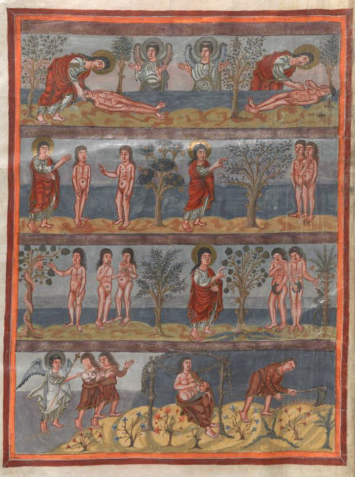 Миниатюра из Мутье-Гранвальской Библии, 830–840 года. Вот такой средневековый комикс