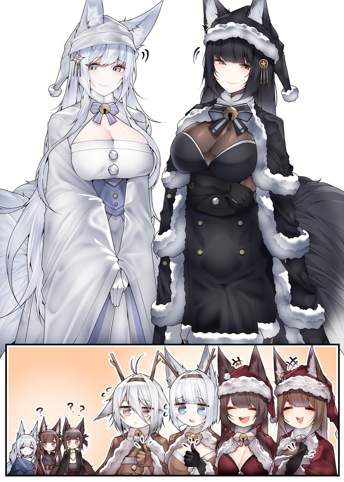     Samip, , , Anime Art, Azur Lane, Animal Ears, , , Amagi, Kaga, Akagi, Tosa, Shinano, Musashi