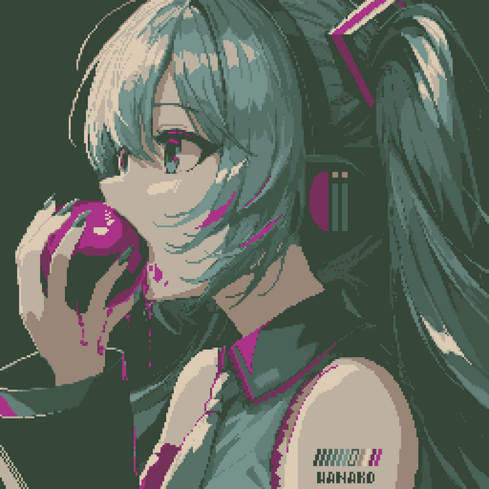 Hatsune Miku #198 , Anime Art, Pixel Art, Hatsune Miku, , , ,  ,  , , 