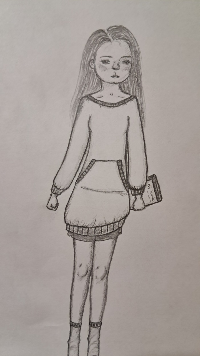 Просто красивый рисунок меня Рисунок, Рисунок карандашом