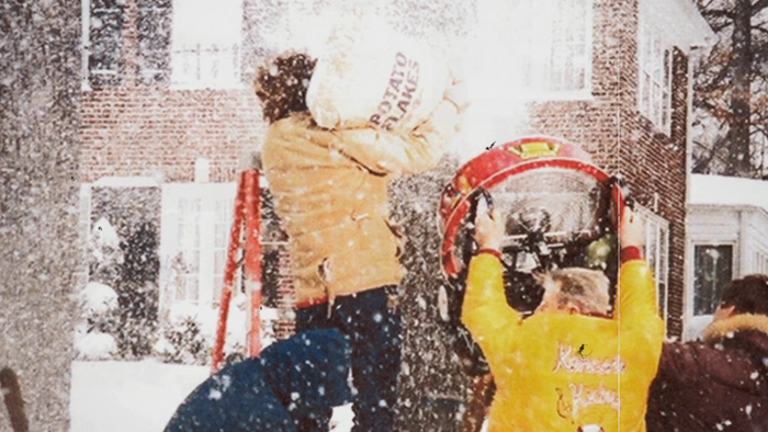 Кадр со съемок фильма "Один Дома"