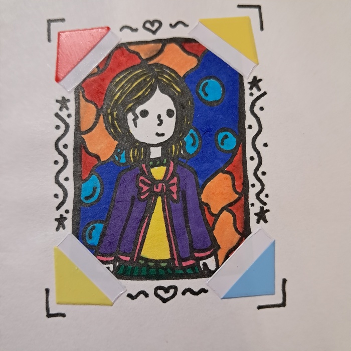 Мини рисунки Рисунок, Рисунок карандашом, Линер, Фломастер, Наклейка, Лицо, Длиннопост