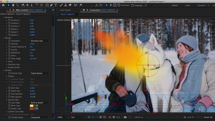 Процесс добавления пара из рта.