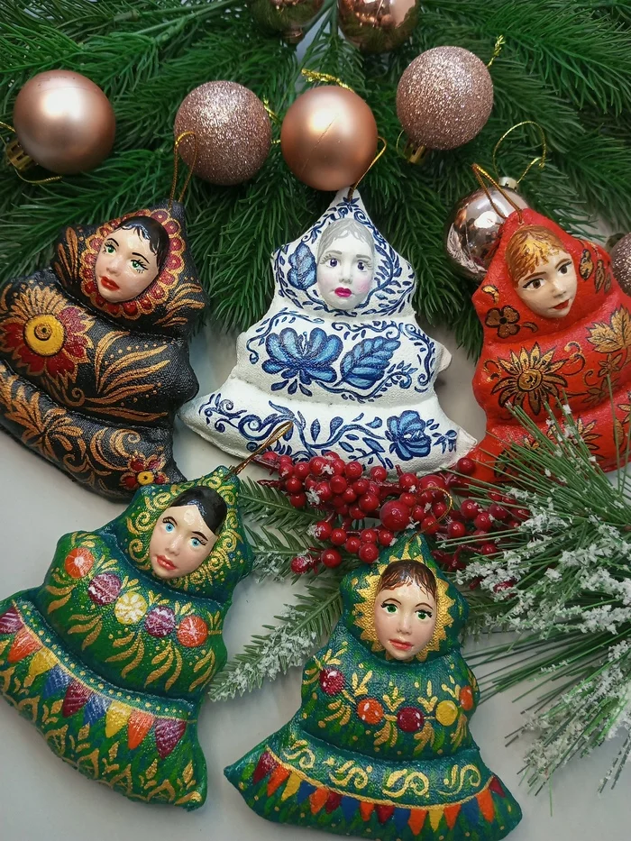Christmas trees on the Christmas tree))) - New Year, With your own hands, Longpost, Christmas decorations, Handmade, Needlework without process