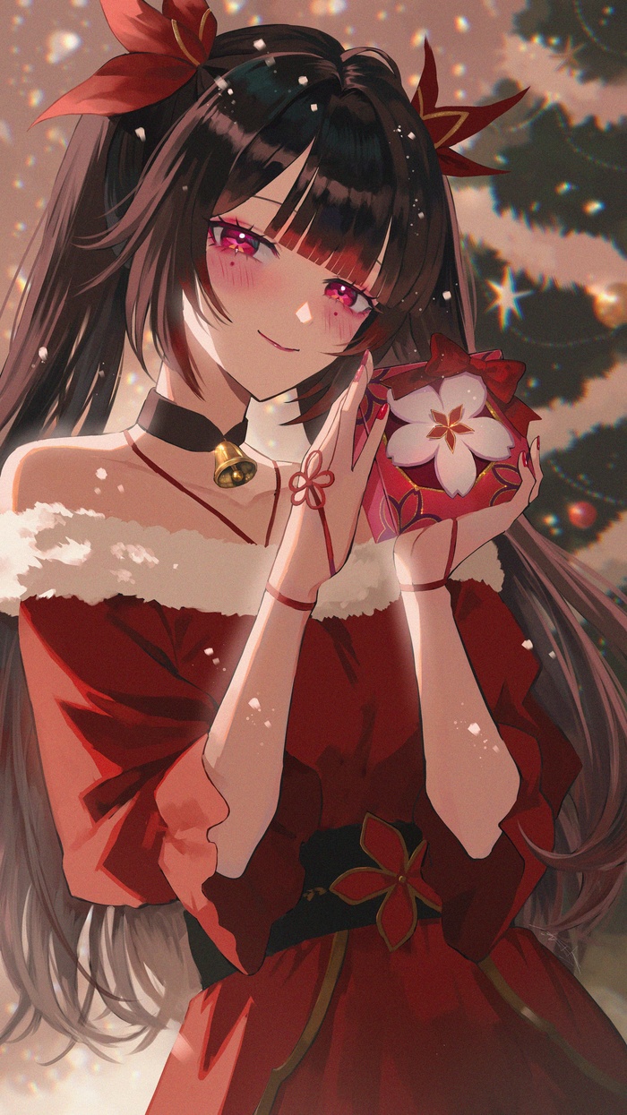       Anime Art, , Sparkle (Honkai: Star Rail), Honkai: Star Rail, Santa costume, , 