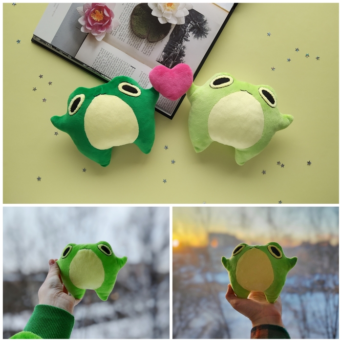 Лягушата-жабулята все по сути одной выкройки, но разной наполненности (конец 2023-начало 2024)