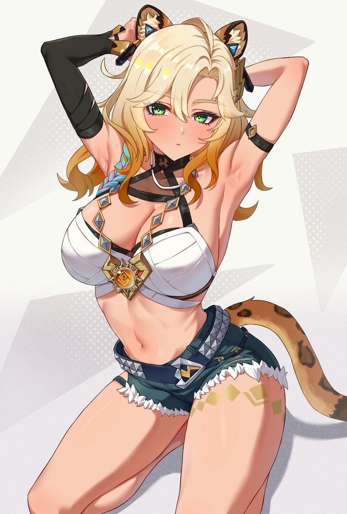  Anime Art, Genshin Impact, Xilonen (Genshin Impact), Animal Ears, 