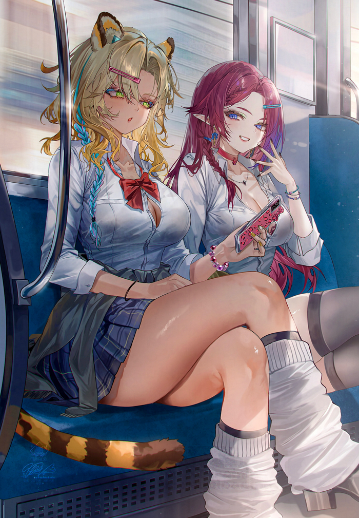  Genshin Impact, Xilonen (Genshin Impact), Chasca (Genshin Impact), , , , Anime Art, , Animal Ears, , 
