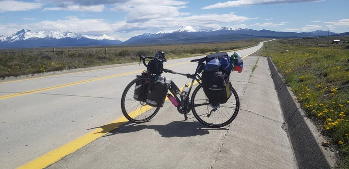Torres del Paine is getting closer - My, Bike trip, Solo travel, A bike, South America, Travels, Bike ride, Andes, Chile, Cyclist, Cycling, Patagonia, Torres Del Paine, Camping, The mountains, Road, Longpost