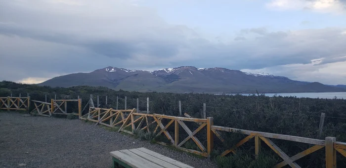 Stayed overnight near Torres del Paine - My, A bike, Travels, Bike trip, Solo travel, South America, Chile, Patagonia, Torres Del Paine, Andes, Bike ride, Cyclist, Cycling, Mountain tourism, Lake, Road, The mountains, The rocks, Longpost