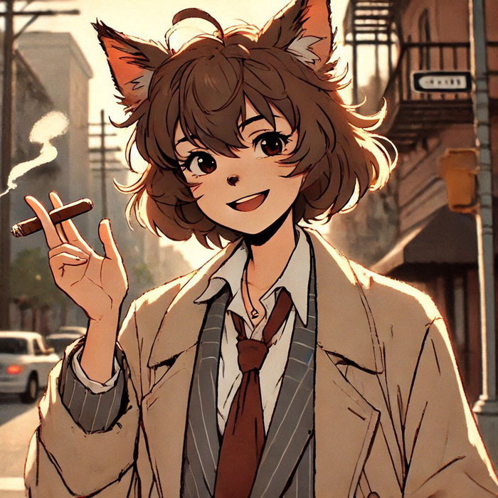    ,  ,  ,  , , Anime Art, , , Animal Ears, , Ginger & White