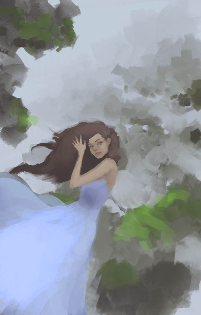 я рисую только в диджитале, раньше очень любила использовать микс-кисть, но вернулась к ней только сейчас)