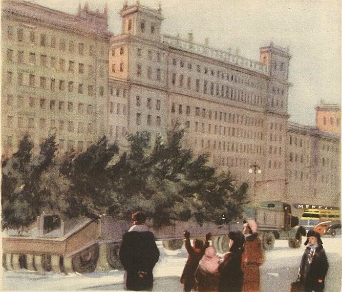 Адриан Ермолаев. Главная ёлка страны. 1954