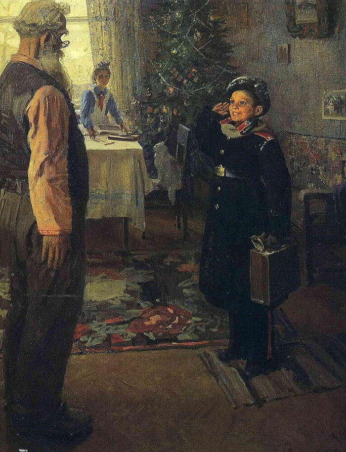 Федор Решетников. Прибыл на каникулы. 1948