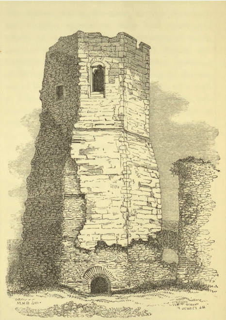 (Зарисовка римского маяка в Дуврском замке. Надо полагать, что рутупийский маяк, если он существовал, что вероятно, был похожим)