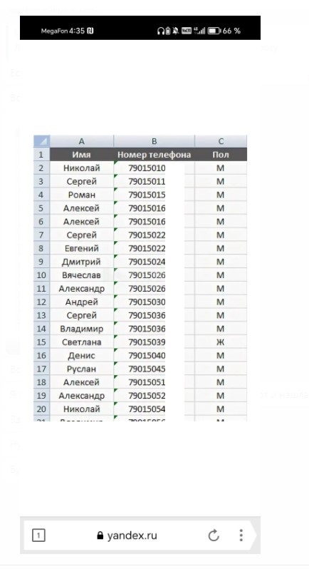 Что это за список? Последние три цифры я скрыл, но номера идут в относительном порядке.