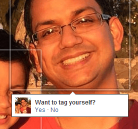 Facebook использует автоматические предположения отметить людей на фото, создавая большое количество социальных эффектов и прерываний.