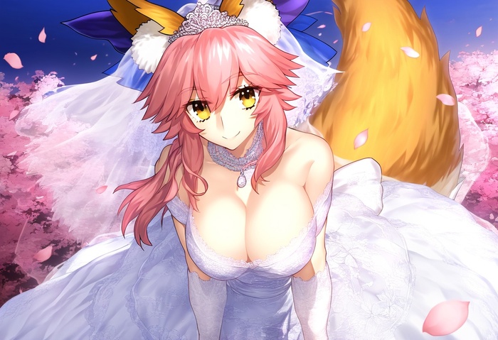 Tamamo no Mae , Anime Art, Tamamo no Mae, Fate Grand Order, Fate,  , ,  , 