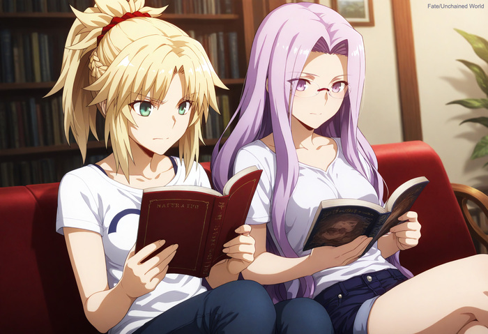 Mordred und Medusa , Anime Art, Fate, Fate Grand Order, Fate-stay Night, Fate Apocrypha, Mordred, Rider,  , ,  , 