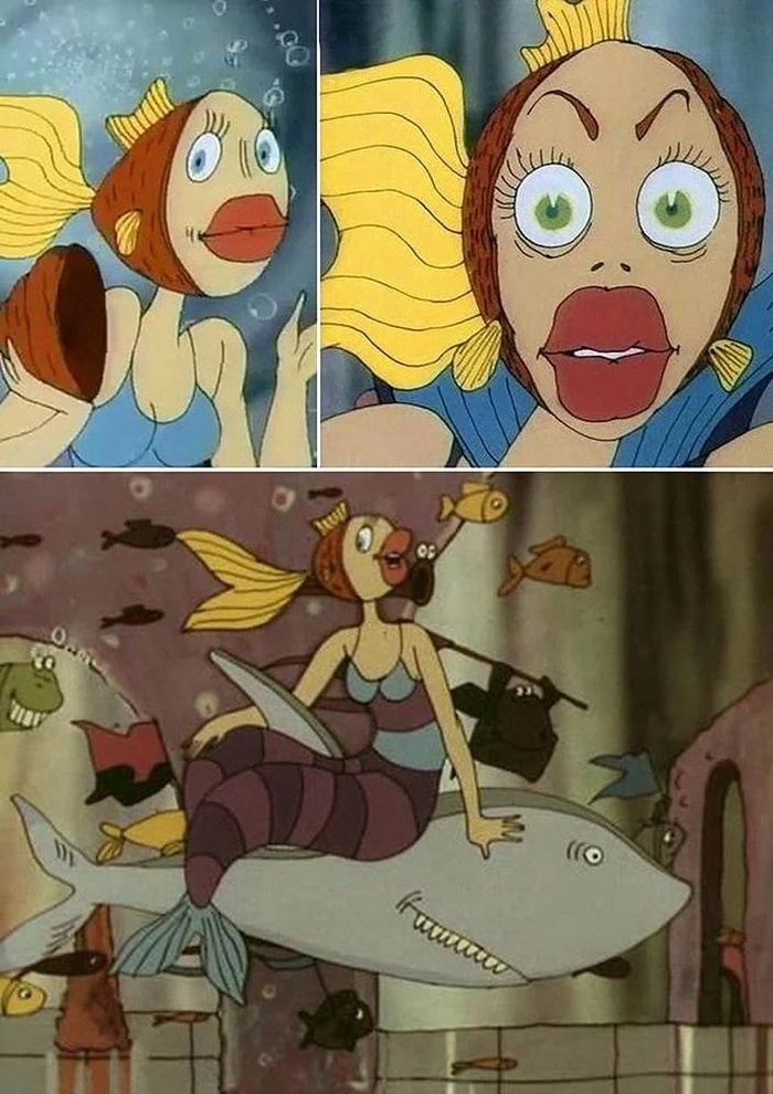 Что угадал художник когда рисовал рыбку в этом мультике)) Некоторых представительниц женского пола в современном мире))