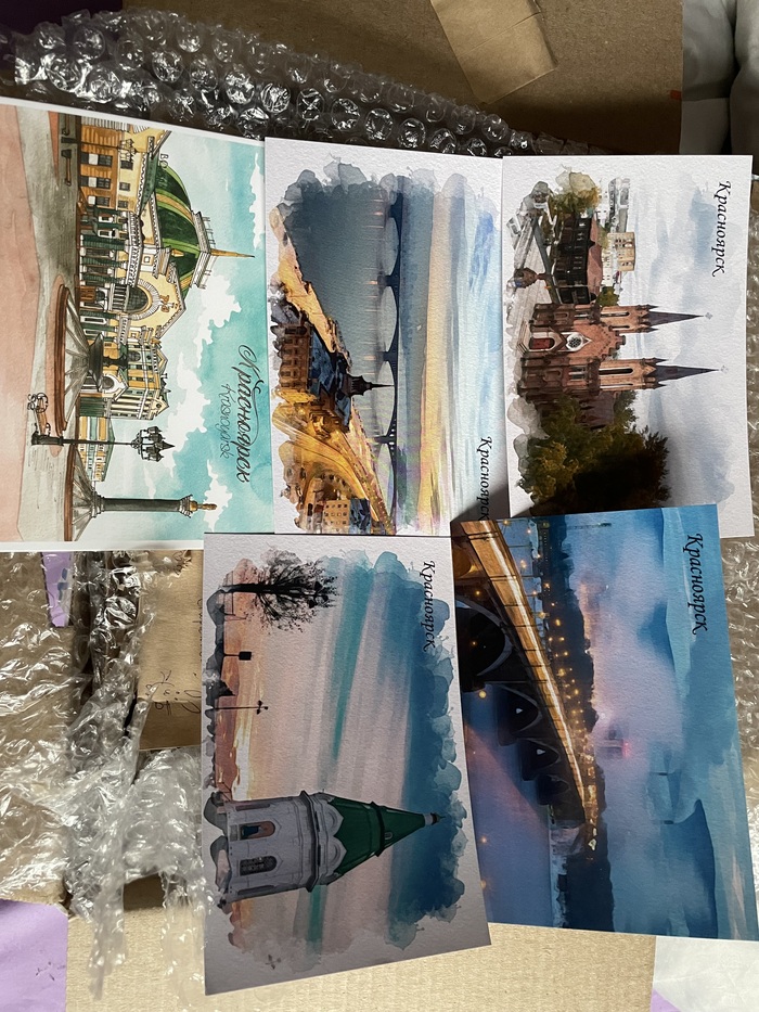 Набор открыток, чтобы я непременно влюбилась в Красноярск и захотела посетить этот город))))