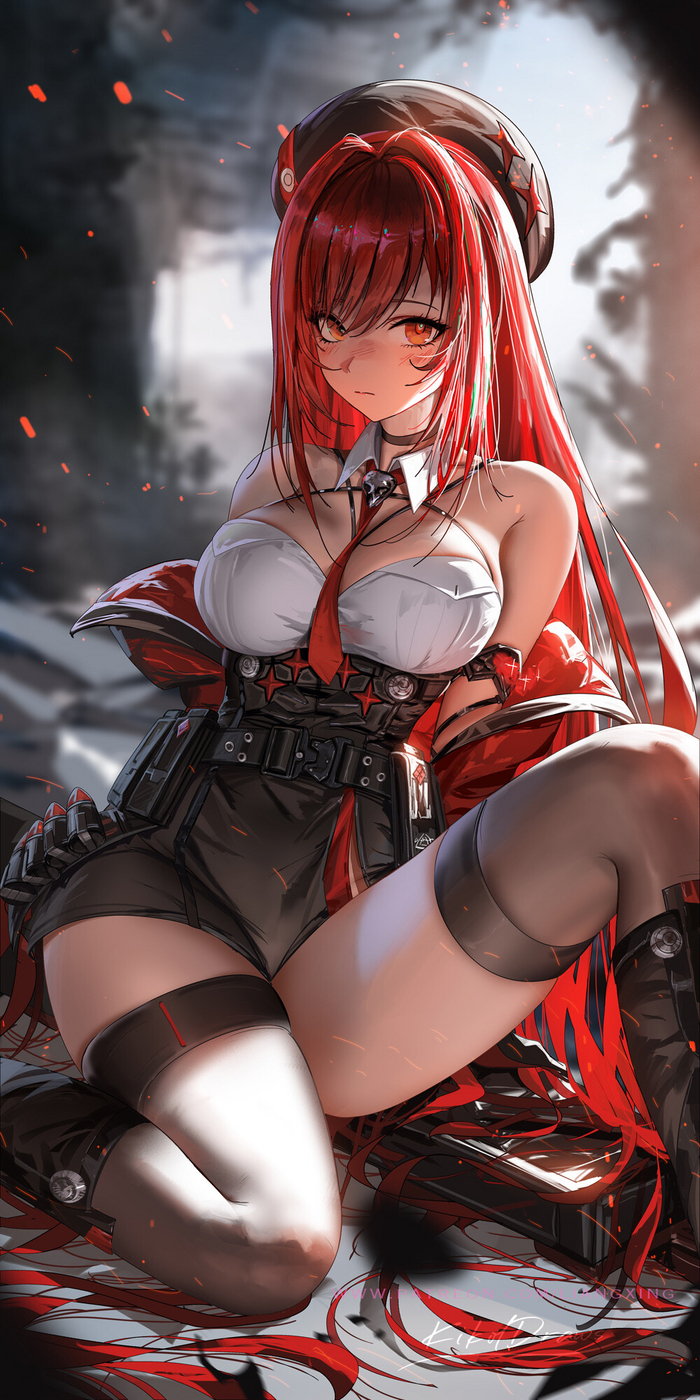 Red hood Anime Art, , Goddess of victory: nikke, Red Hood (Nikke), Liang Xing