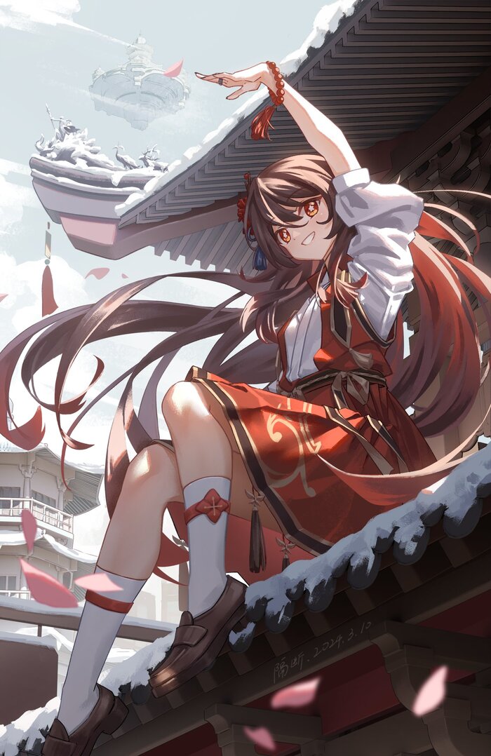 Hu Tao Anime Art, , Hu Tao (Genshin Impact), Genshin Impact, 