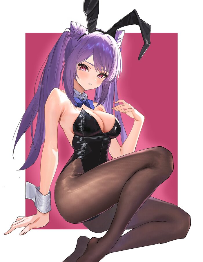 Keqing #009 , Anime Art, Genshin Impact, Keqing (Genshin Impact),  , Bunnysuit, , -, 