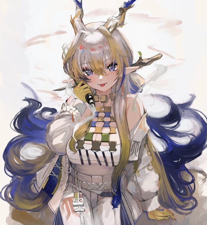 Shu , Anime Art, Arknights, Shu (Arknights), ,  , 