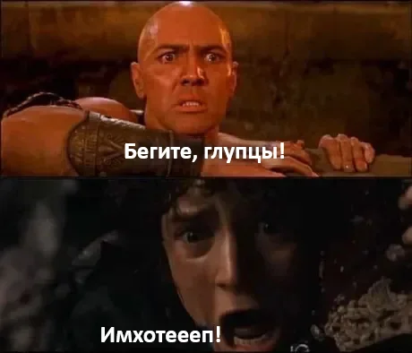 Nooooo!!! - Humor, Picture with text, Mummy, Lord of the Rings, Run fools