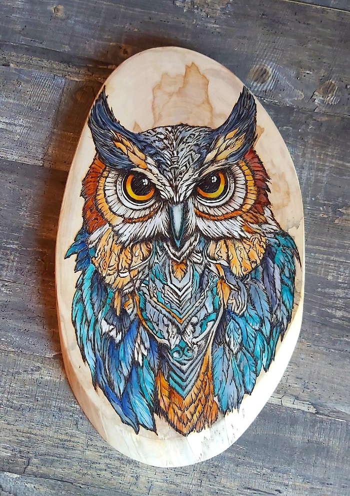 Пирография и роспись. Береза.