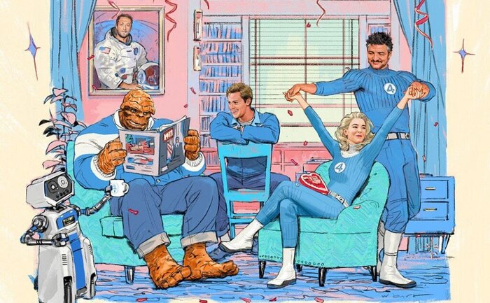 Отрывок постера фильма "Фантастическая четвёрка: Первые шаги"