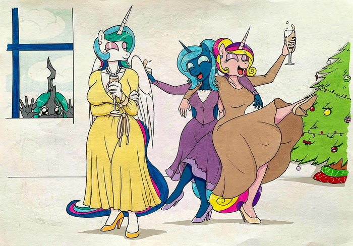   My Little Pony, Queen Chrysalis, Princess Luna, Princess Celestia, Princess Cadance, 