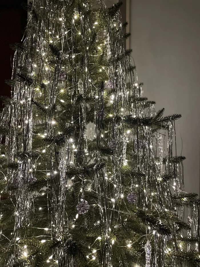 With coming! - Longpost, New Year, Decor, House, Joy, Artificial Christmas tree, Christmas tree, My