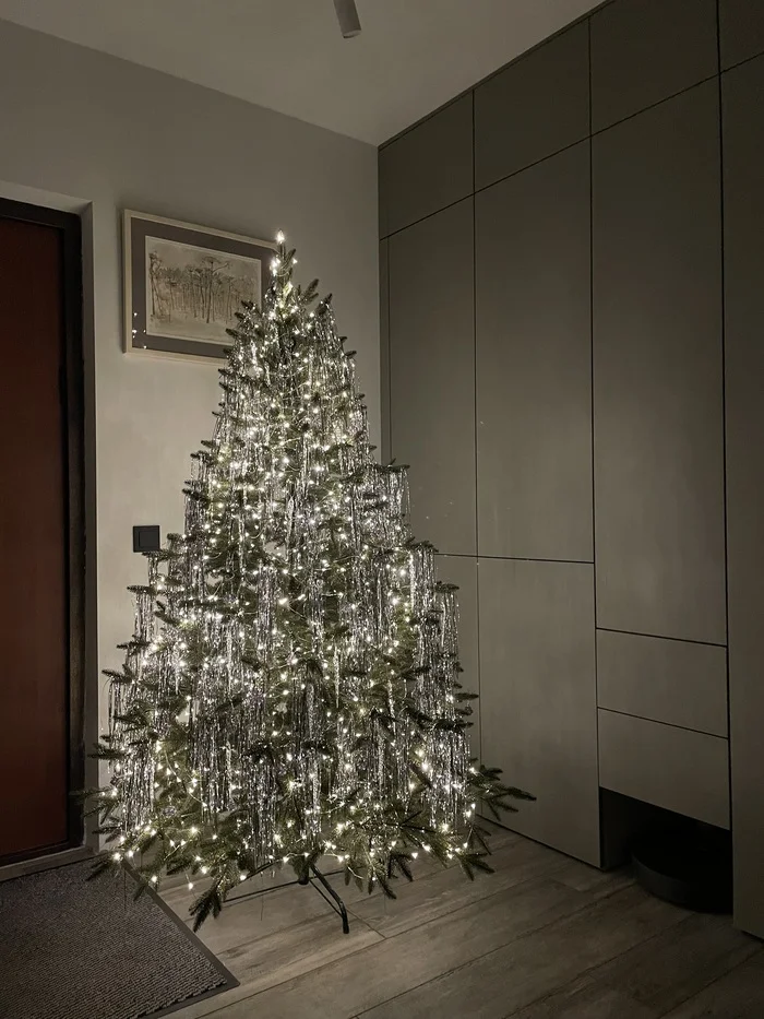 With coming! - Longpost, New Year, Decor, House, Joy, Artificial Christmas tree, Christmas tree, My