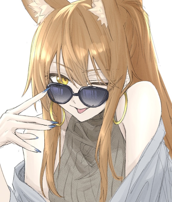 Franka , Anime Art, Arknights, Franka, Animal Ears, ,  , 