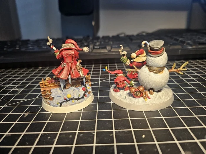 Happy New Year this year and last year! - My, Painting miniatures, Warhammer 40k, Orcs, Warhammer, Gretchin, Longpost, Red Gobbo