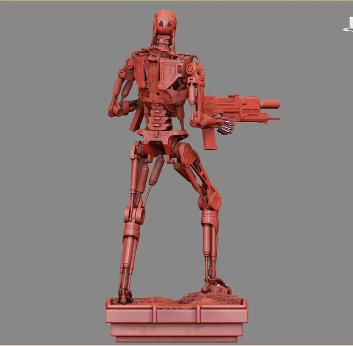 Terminator T-800 Endoskeleton 3D print model - Моё, 3D печать, Моделизм, Покраска миниатюр, Масштабная модель, Терминатор, Длиннопост