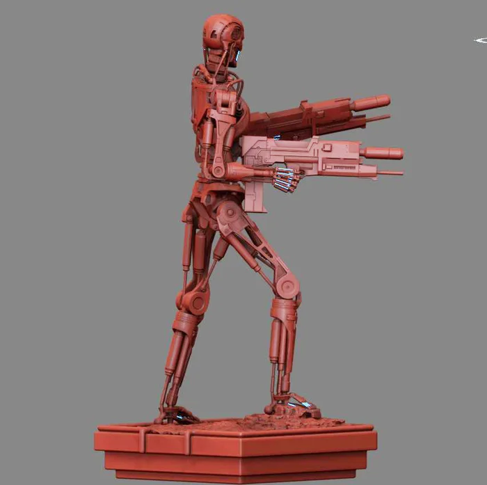 Terminator T-800 Endoskeleton 3D print model - Моё, 3D печать, Моделизм, Покраска миниатюр, Масштабная модель, Терминатор, Длиннопост