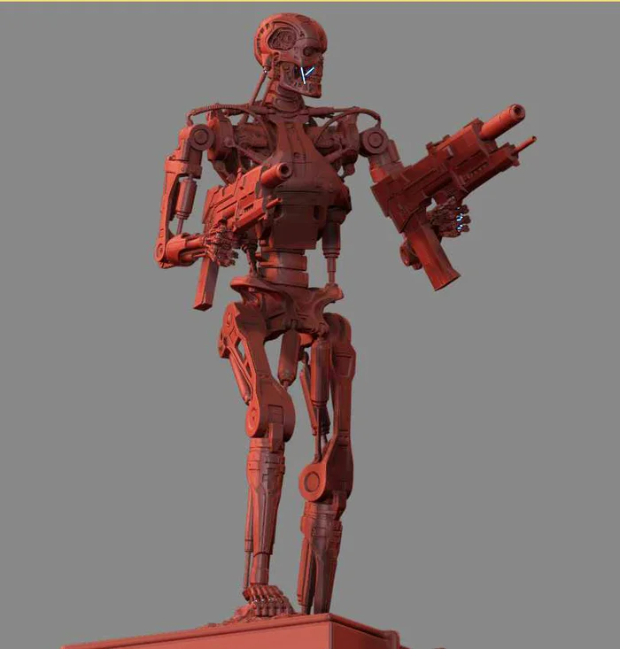 Terminator T-800 Endoskeleton 3D print model - Моё, 3D печать, Моделизм, Покраска миниатюр, Масштабная модель, Терминатор, Длиннопост