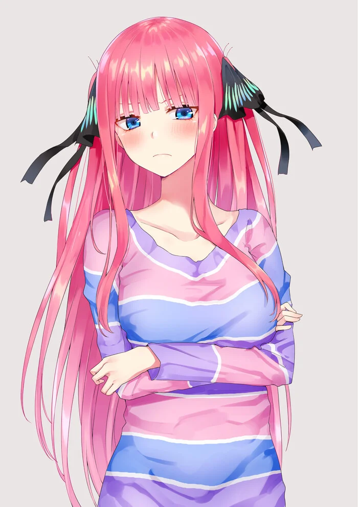 There was no present under the tree, just like the tree itself - Gotoubun no hanayome, Nino nakano, Anime, Anime art