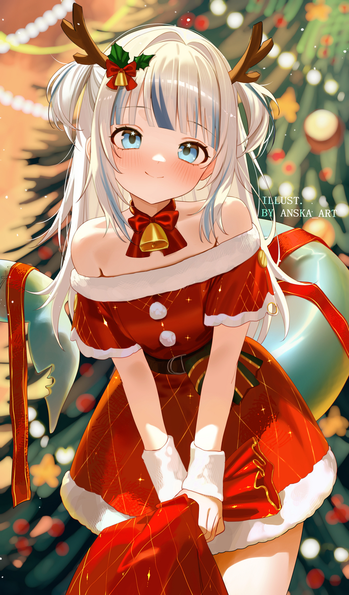 Gawr Gura #001  ,    ! , Anime Art, Hololive, Gawr Gura, , , , , , , , ,  , 