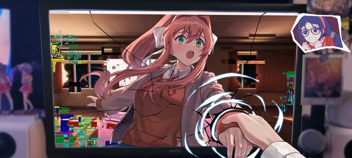 Mita  Monika , Anime Art, Miside, Mita (MiSide), Doki Doki Literature Club, Monika (Doki Doki), , ,  