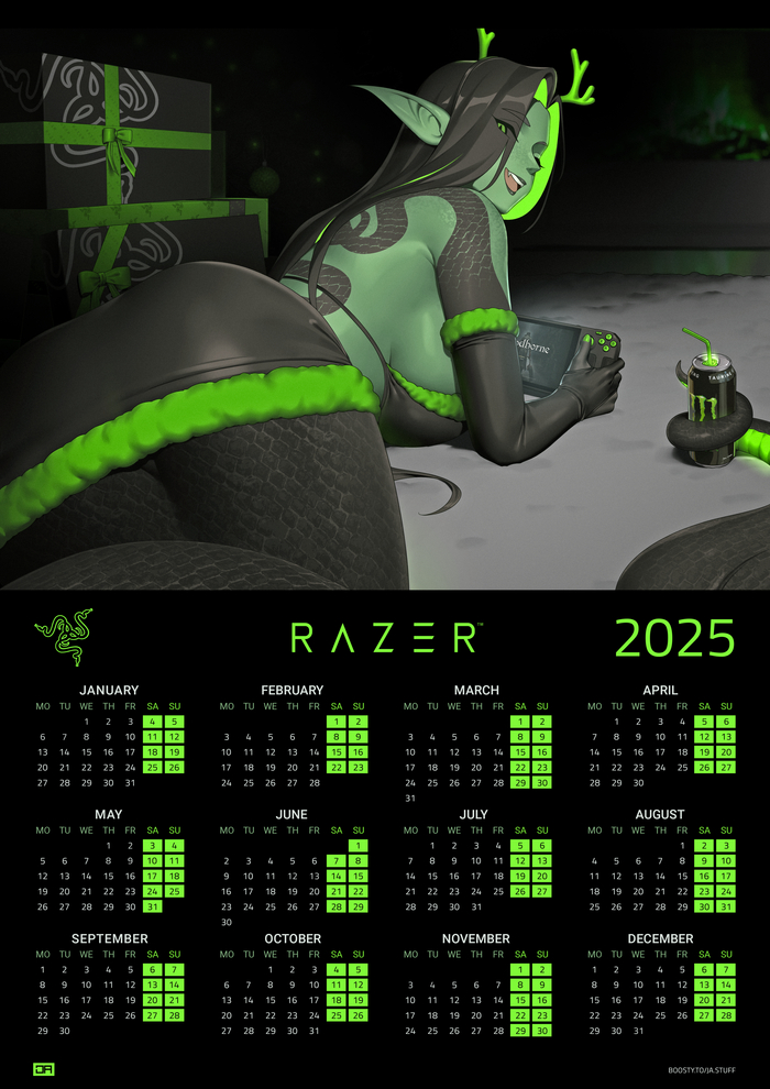 ROZE RAZER 2025 CALENDAR , Anime Art, , , Razer, 