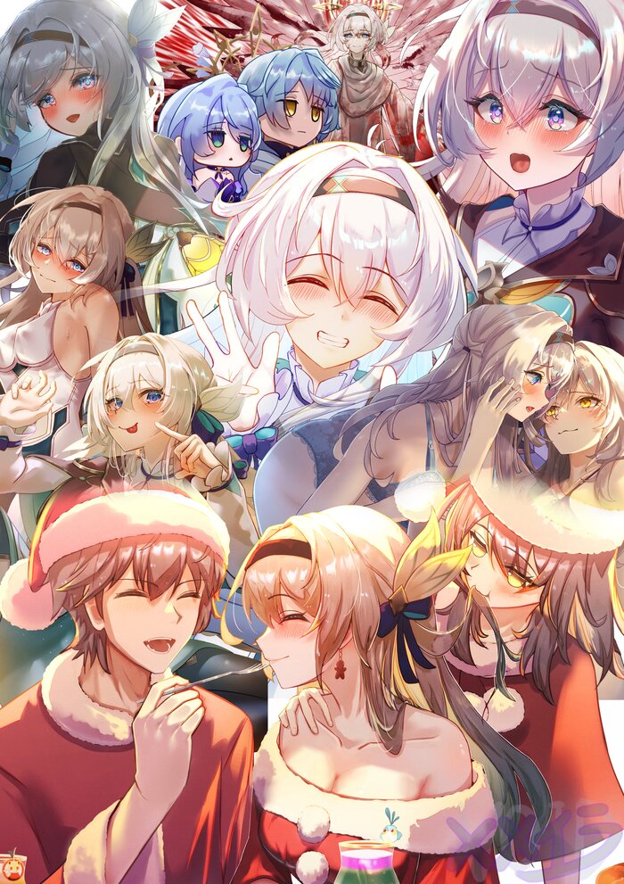  Anime Art, , Firefly (Honkai: Star Rail), Caelus (Honkai: Star Rail), Robin (Honkai: Star Rail), Sunday (Honkai: Star Rail), Honkai: Star Rail, Santa costume