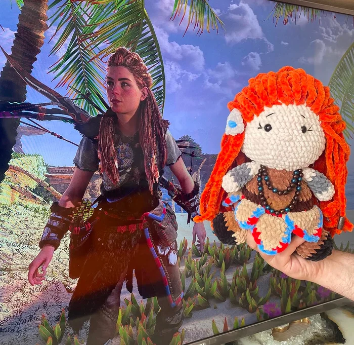 Aloy from Horizon - My, Knitted toys, Needlework without process, Horizon, Horizon zero dawn, Longpost