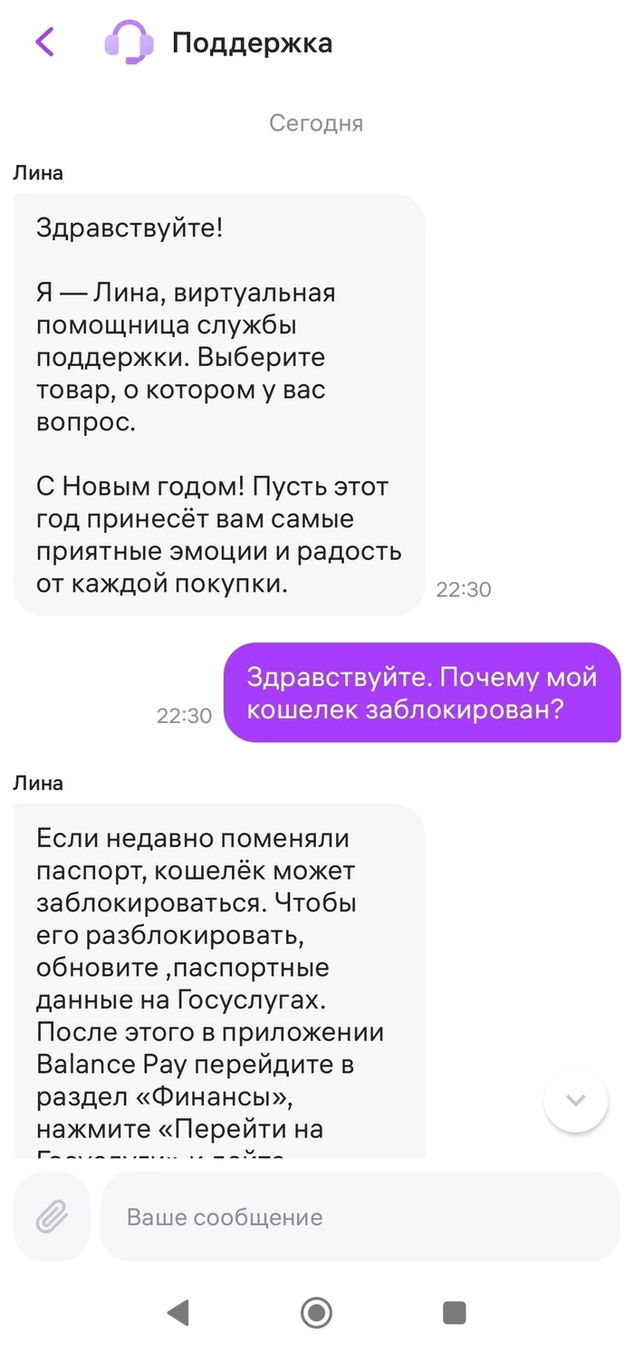 Новогодний подарок от вайлдбериса - Длиннопост, Скриншот, Мошенничество, Моё, Негатив, Банк, Переписка, Wildberries, Волна постов, Уведомление, Банкротство