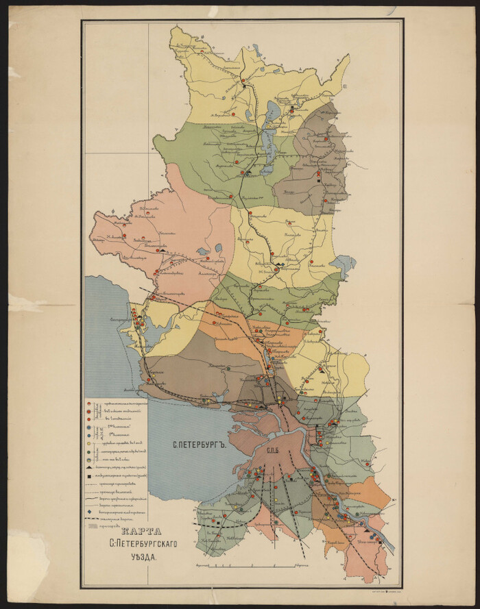 Карта Санкт-Петербургского уезда начала XX века