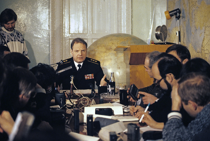 На встрече с журналистами. 1992 г.Фото: РИА Новости