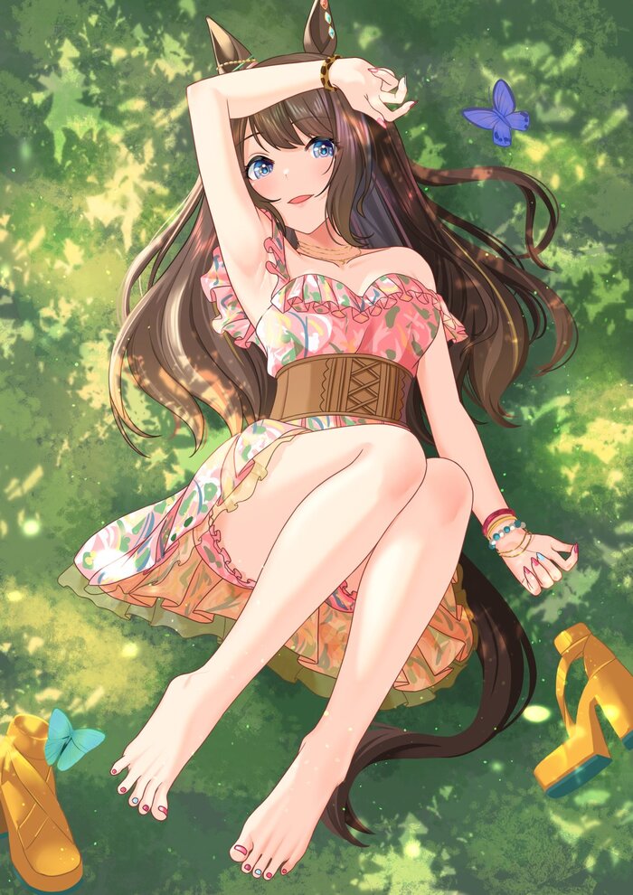 Tosen Jordan , Anime Art, Uma Musume Pretty Derby, Tosen Jordan, Animal Ears, , 